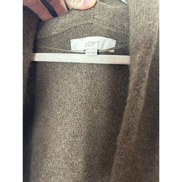 Loft Wool Alpaca Blend Sleeveless Sweater Vest Size XS/S Knitted Open Front - Picture 4 of 10